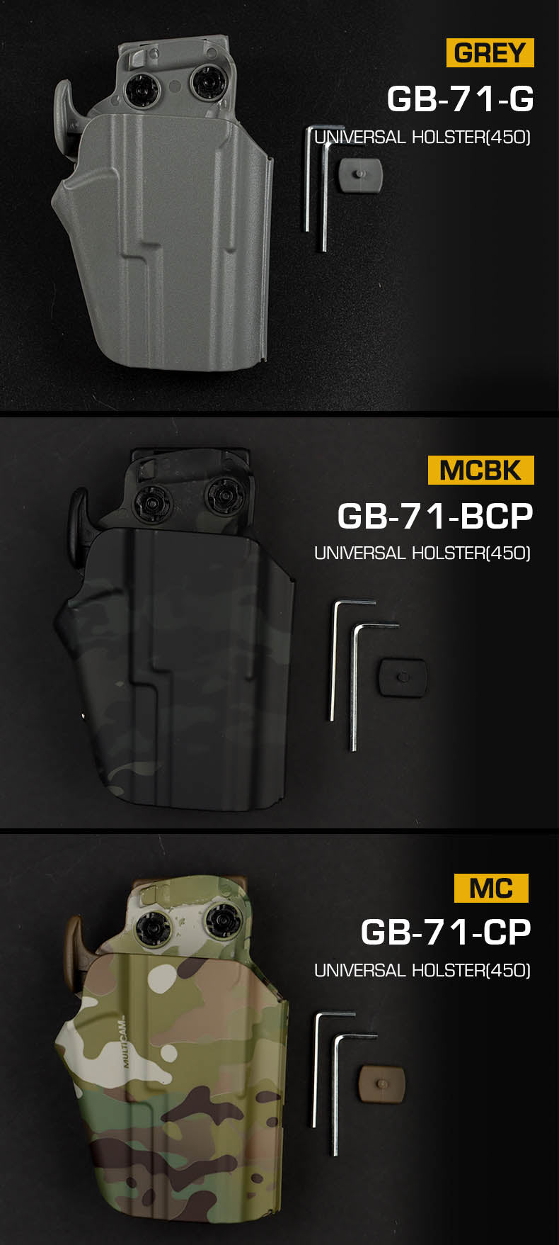 WOSPORT Universal Holster SUB-COMPACT 450 (GB-71)