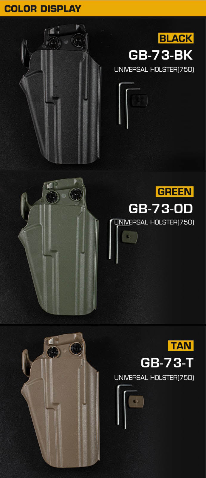 WOSPORT Universal Holster SUB-COMPACT 750 (GB-73)