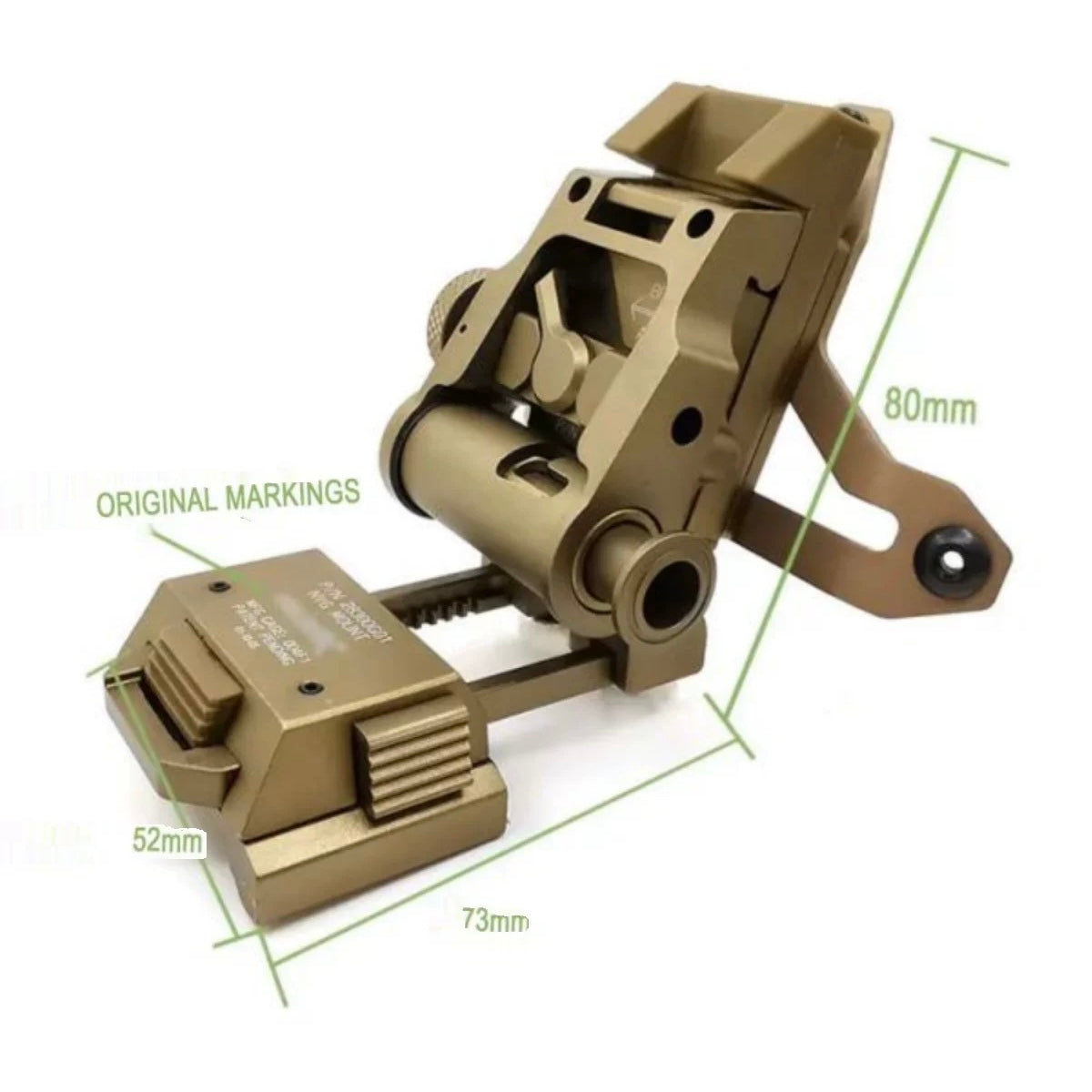 SOTAC GEAR L2G05 Low Profile NVG Helmet Mount with Shroud - Silver - APEXTAC GEAR
