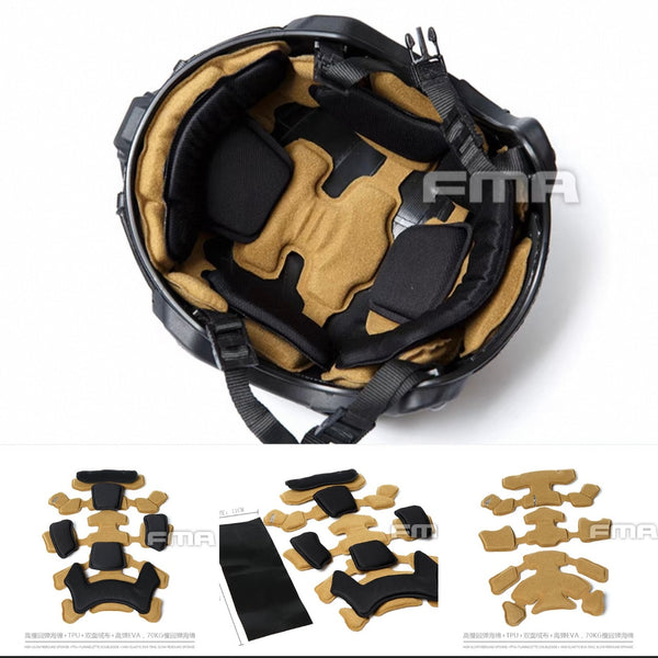 bike helmet pad cushions FMA MT Helmet Pads Internal Protective Cushion TPU + EVA (TB1275)– APEXTAC GEAR