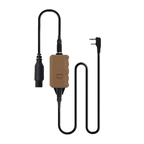 FMA FCS Headset Military Gear Communication V20 PTT - TAN - APEXTAC GEAR