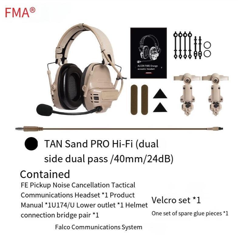 FMA FCS Tactical FE Headset Digital Pickup Noise Reduction Headset - DE - APEXTAC GEAR