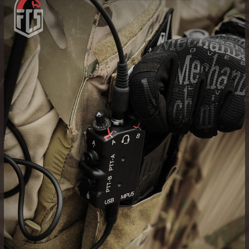 FMA FCS Tactical CNC Metal MPU5 Dual-Pass PTT Device - APEXTAC GEAR