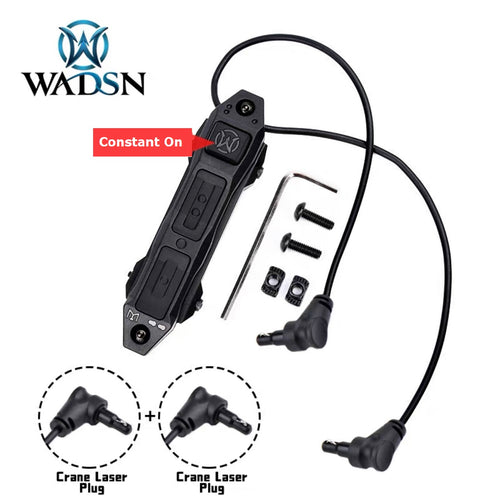 WADSN Augmented Dual Function Tape Switch With Lock For Dual Crane Plug - BLACK - APEXTAC GEAR