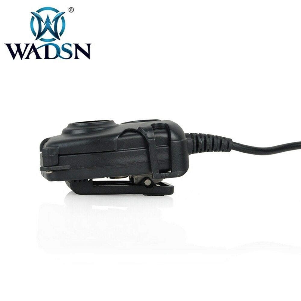 WADSN Peltor Style PTT Push to Talk Device - BLACK (WZ112) - APEXTAC GEAR