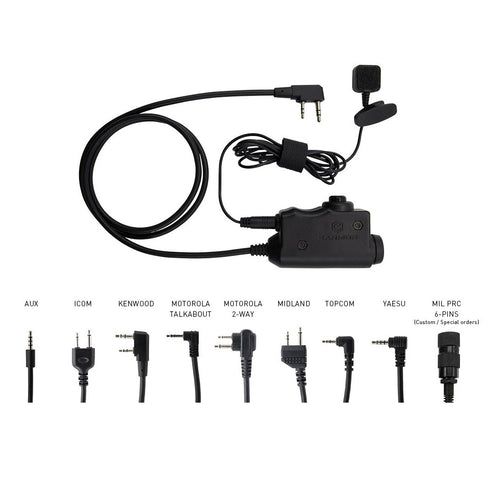 EARMOR Button-Activated Military Standard PTT (Push to Talk) Device (M52 ) - APEXTAC GEAR