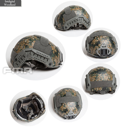 FMA Maritime Helmet Thick and Heavy Version - MARPAT Woodland  (TB1294) - APEXTAC GEAR
