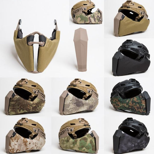 fast mt helmet mandible FMA Gunsight Can Hang for Helmet Half face Protection Cover Outdoor Tatical Airsoft Hunting Game Testing The Fast MT Face