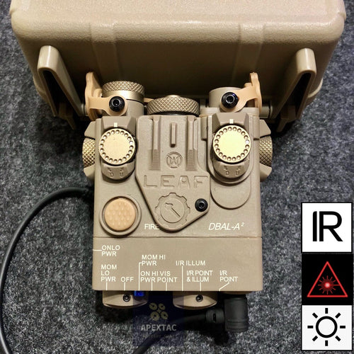 WADSN DBAL-A2 Integrated Red Laser IR Pointer / Light Aimming Device - TAN - APEXTAC GEAR