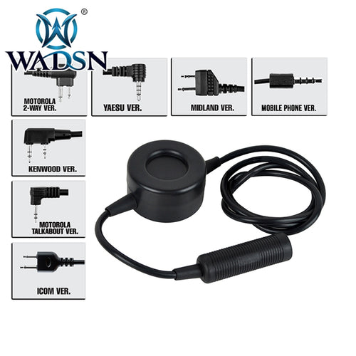 WADSN TCI PTT Military Standard Version - BLACK (WZ114) - APEXTAC GEAR