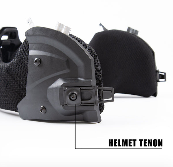 FMA EX Helmet All-Terrain Mandible Half Face Mask w/ Ear FMA EX Helmet All-Terrain Mandible Half Face Mask w/ Ear