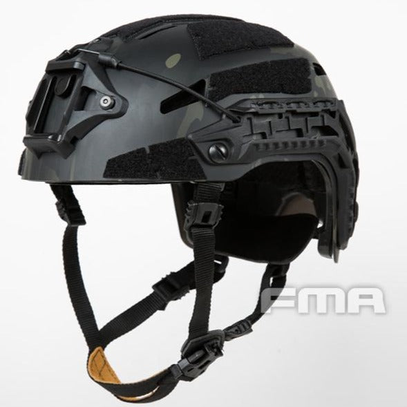 black multicam motorcycle helmet FMA Caiman Bump Helmet