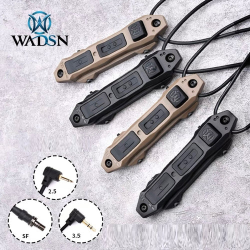 WADSN Augmented Dual Function Tape Switch With Lock For 3.5mm dia PEQ Light - BK - APEXTAC GEAR