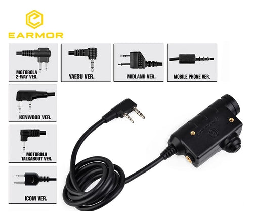 EARMOR Military Standard PTT (Push to Talk) Device (M51 ) - APEXTAC GEAR