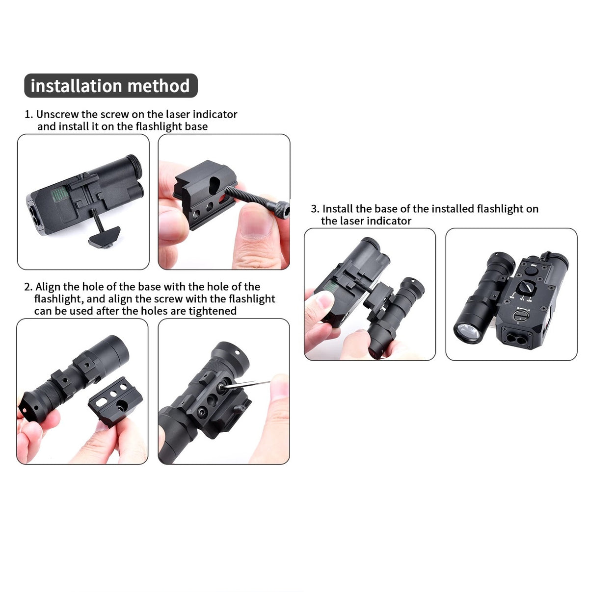 WADSN CQBL Close Quarters Battle Laser Aiming Unit w/ Flashlight Mount - TAN - APEXTAC GEAR