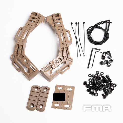 FMA EX Ballistic Helmet Rail 3.0 Retrofit Kit - DE TAN (TB1392) - APEXTAC GEAR
