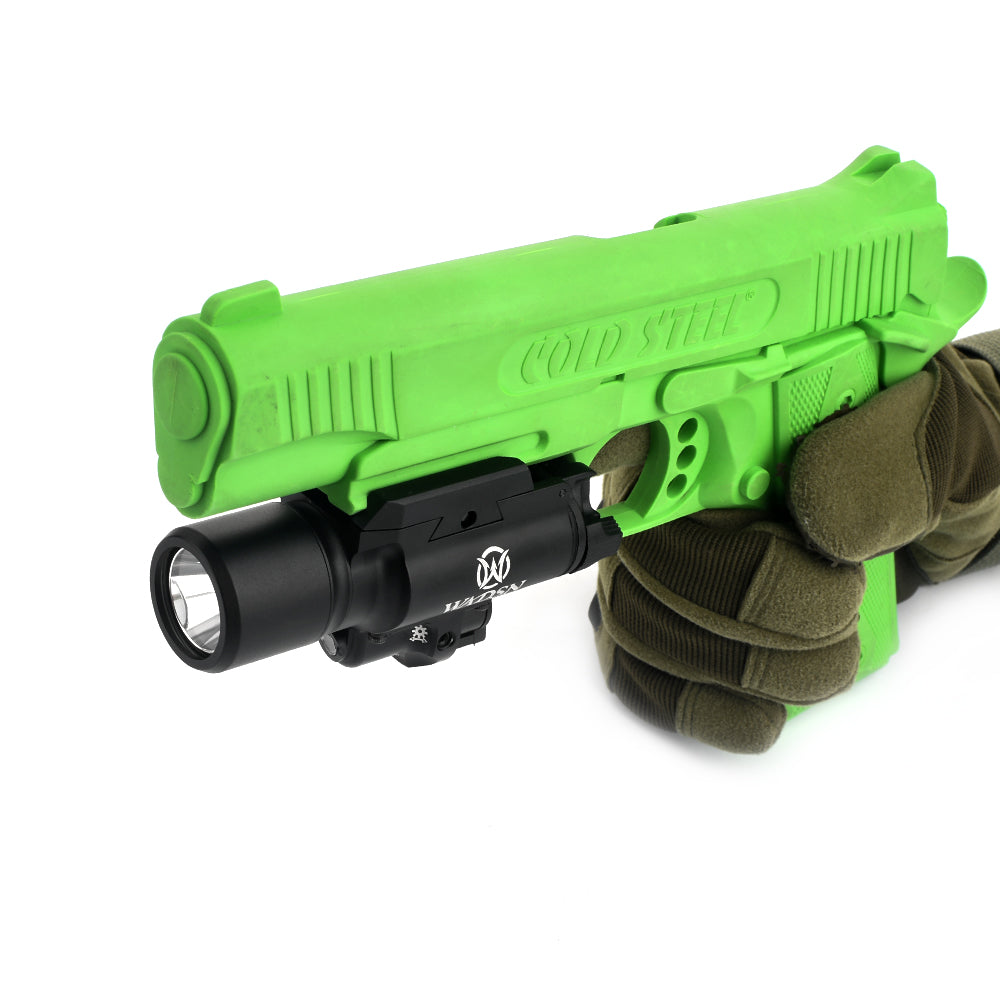 WADSN X400 Tactical LED Rail Mount Light w/ GREEN Laser - BLACK (WD04062) - APEXTAC GEAR