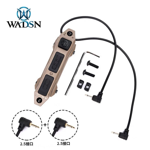 WADSN Augmented Dual Function Tape Switch With Lock For 2.5mm dia PEQ Light  - FDE - APEXTAC GEAR