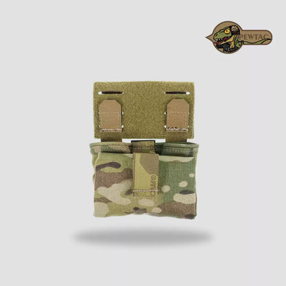 PEW Tactical CP Style RUD foldable MOLLE dump pouch with adjustable straps and MOLLE attachment points for tactical gear.