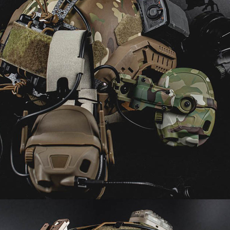 Wosport Gen 6 Tactical Headset with Active Noise Reduction & Sound Pickup (HD-17) - Convertible Headband & Helmet Mount