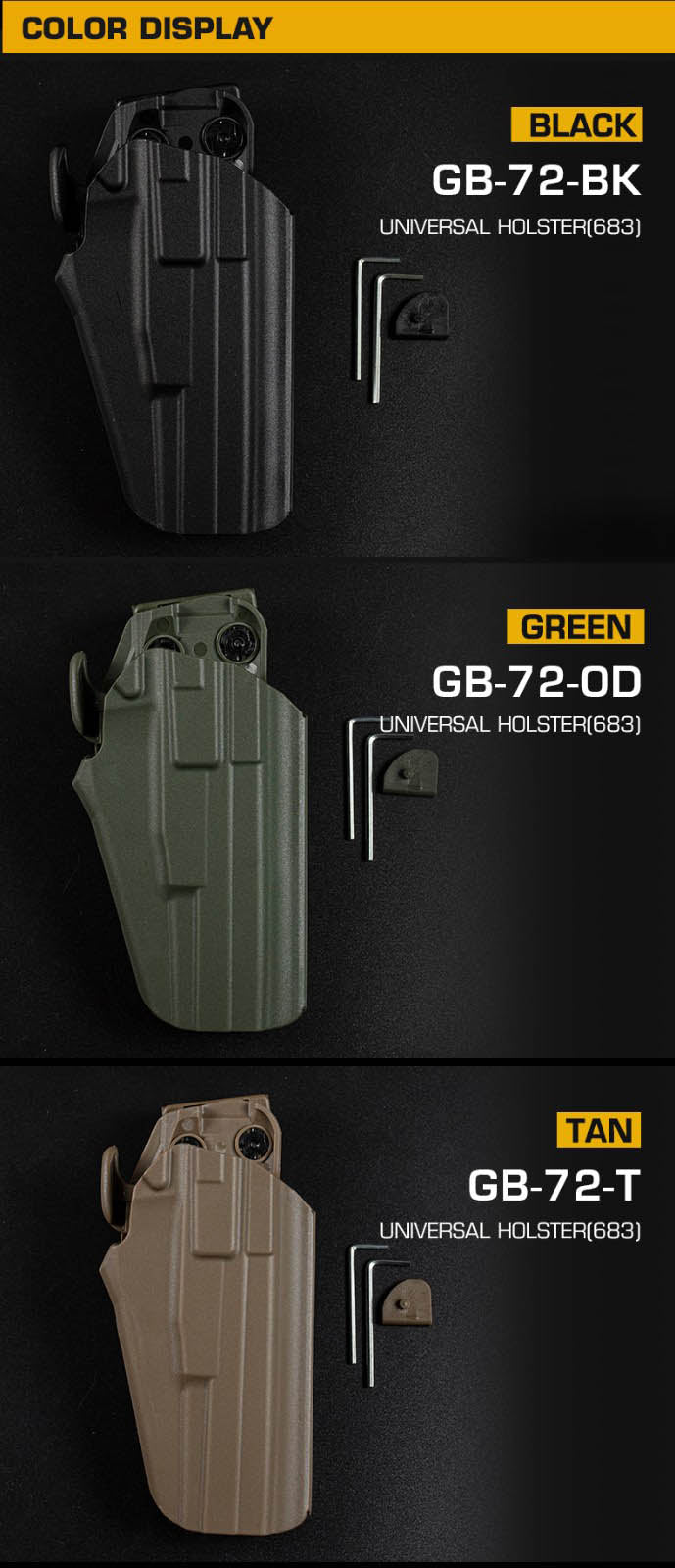 WOSPORT Universal Holster SUB-COMPACT 683 (GB-72)