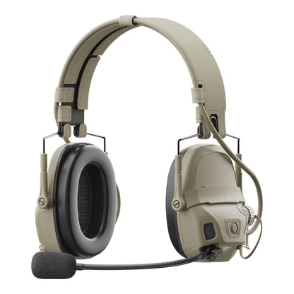 FCS AMP Pro Tactical Noise-Canceling Headset (2026 Edition) - TAN