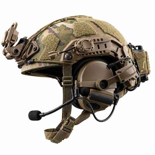 Wosport C5 Helmet-Mounted Tactical Communication Headset - Active Noise Reduction (HD-24)