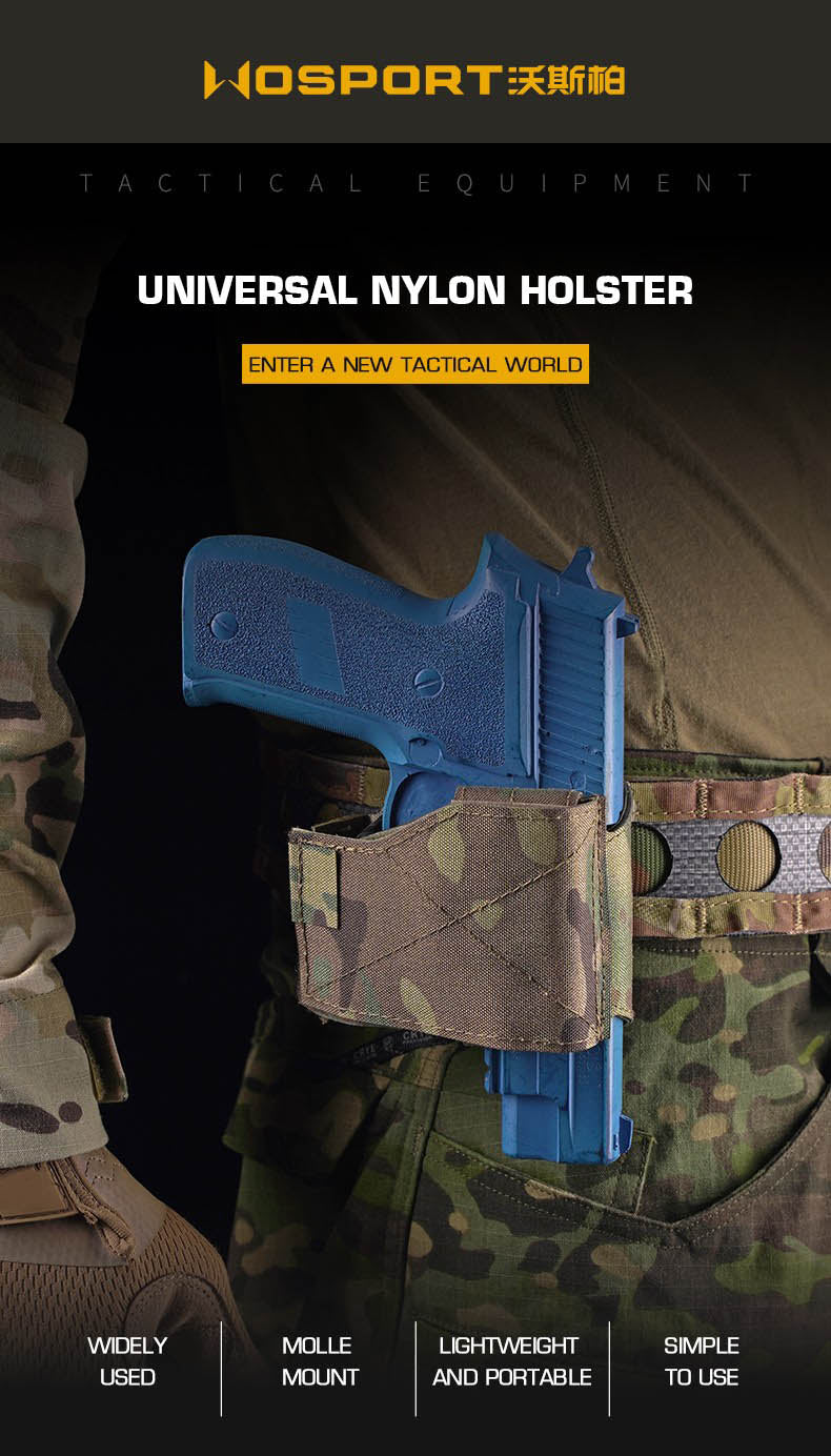 WOSPORT Universal Nylon Holster GB-80 with adjustable strap and multiple compartments for carrying tools or small equipment.