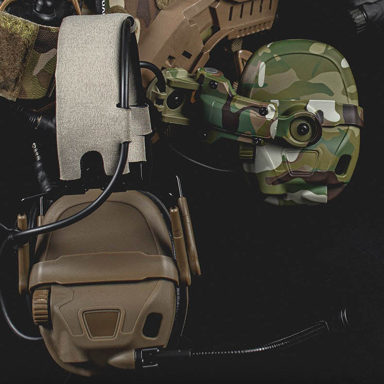 Wosport Gen 6 Tactical Headset with Active Noise Reduction & Sound Pickup (HD-17) - Convertible Headband & Helmet Mount