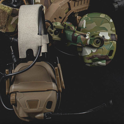 Wosport Gen 6 Tactical Headset with Active Noise Reduction & Sound Pickup (HD-17) - Convertible Headband & Helmet Mount