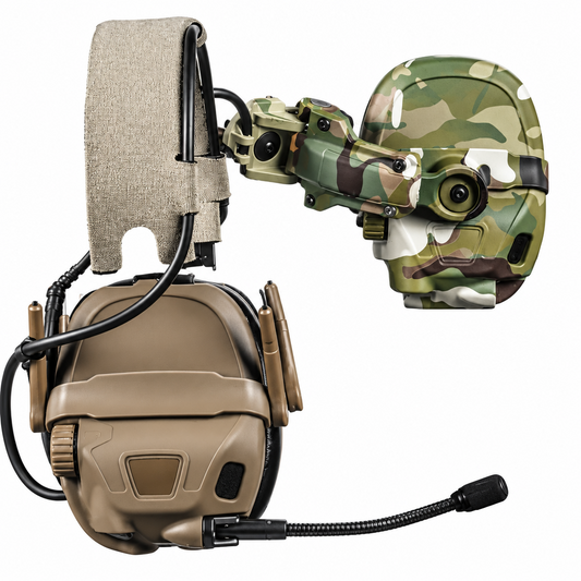 Wosport Gen 6 Tactical Headset with Active Noise Reduction & Sound Pickup (HD-17) - Convertible Headband & Helmet Mount