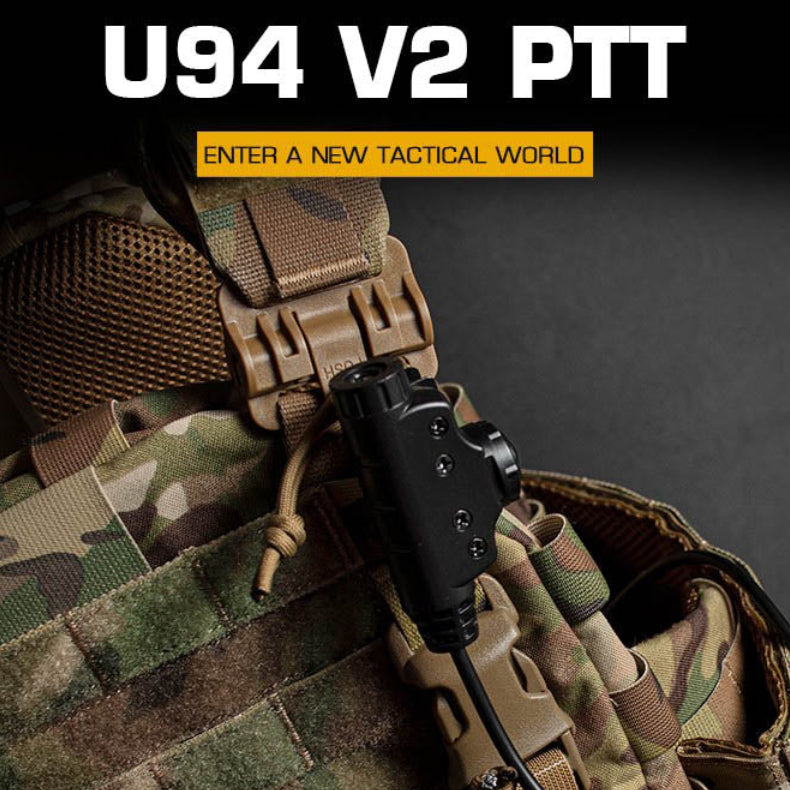 Wosport U94 V2 Dual-Comm Tactical PTT Adapter (HD-PTT-U94-V2)