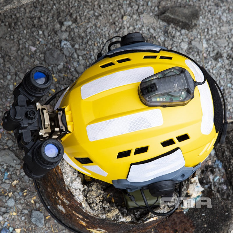 FMA EX SAR Helmet Recuse Training Outdoor Helmet with Visor - Yellow (TB1452) - APEXTAC GEAR