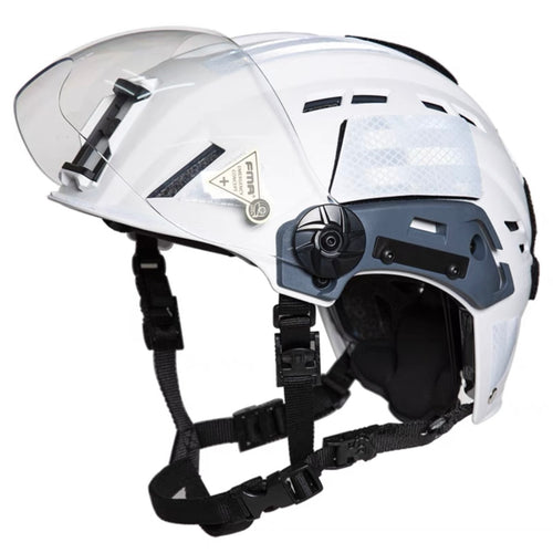 FMA EX SAR Helmet Recuse Training Outdoor Helmet with Visor - White (TB1452) - APEXTAC GEAR