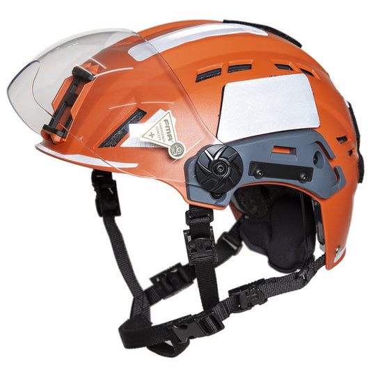 FMA EX SAR Helmet Recuse Training Outdoor Helmet with Visor - ORANGE (TB1452) - APEXTAC GEAR