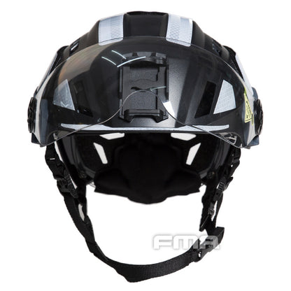 FMA EX SAR Helmet Recuse Training Outdoor Helmet with Visor - BLACK (TB1452) - APEXTAC GEAR