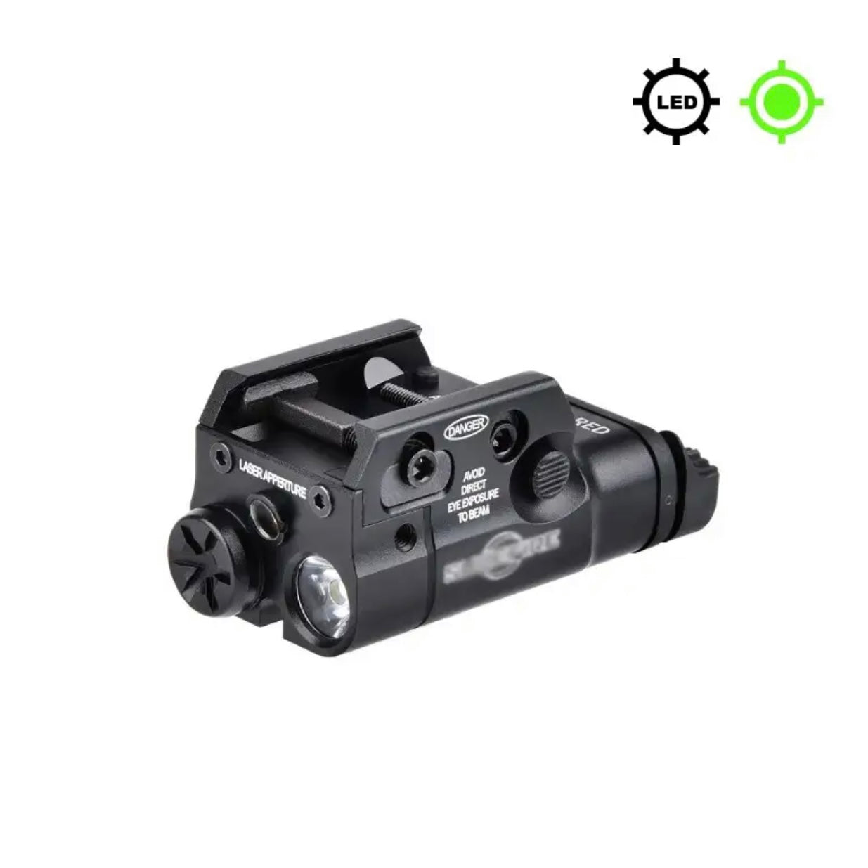 WADSN XC2 Compact Tactical Light Rail Mount LED Flashlight with Green Laser - APEXTAC GEAR