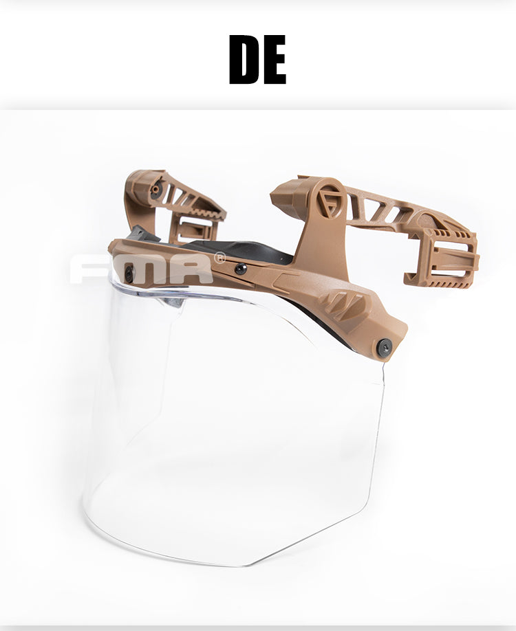 FMA EX Face Shield Riot Mask Protective Face Goggle EX 3.0 Rail - DE ...