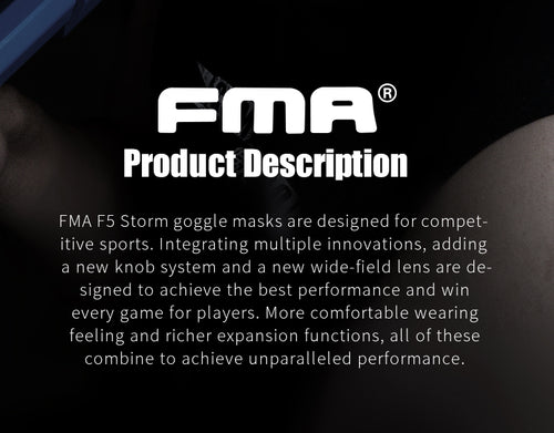 FMA F5 STORM GOGGLE MASK Paintball Airsoft Outdoor Sport - Yellow Lens (TB1688) - APEXTAC GEAR