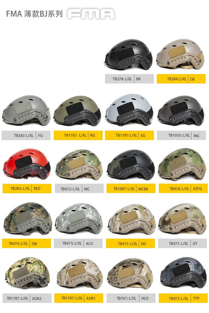 FMA Base Jump Bump Helmet Tactical Outdoor Paintball Milsim L/XL - AT Camo - APEXTAC GEAR