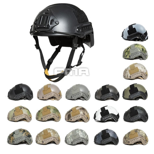 FMA High Cut Helmet Lite Version Outdoor Training Paintball - TYP Camo - APEXTAC GEAR
