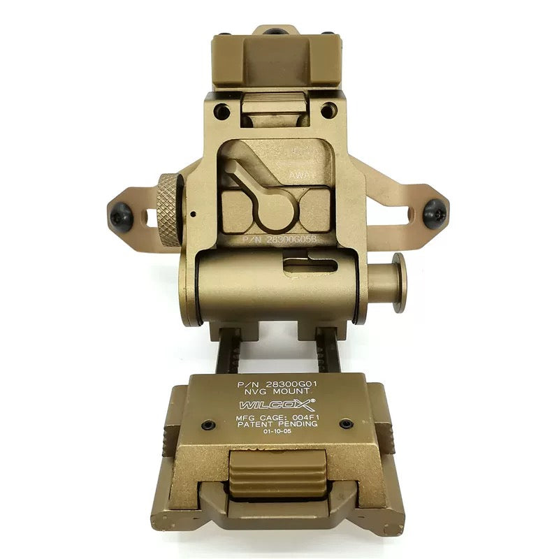 SOTAC GEAR L2G05 Low Profile NVG Helmet Mount with Shroud - TAN - APEXTAC GEAR
