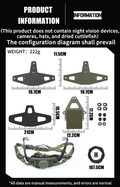 DMgear GANGGU NVG Device Frame Head Harness for NVG Action Cam - APEXTAC GEAR