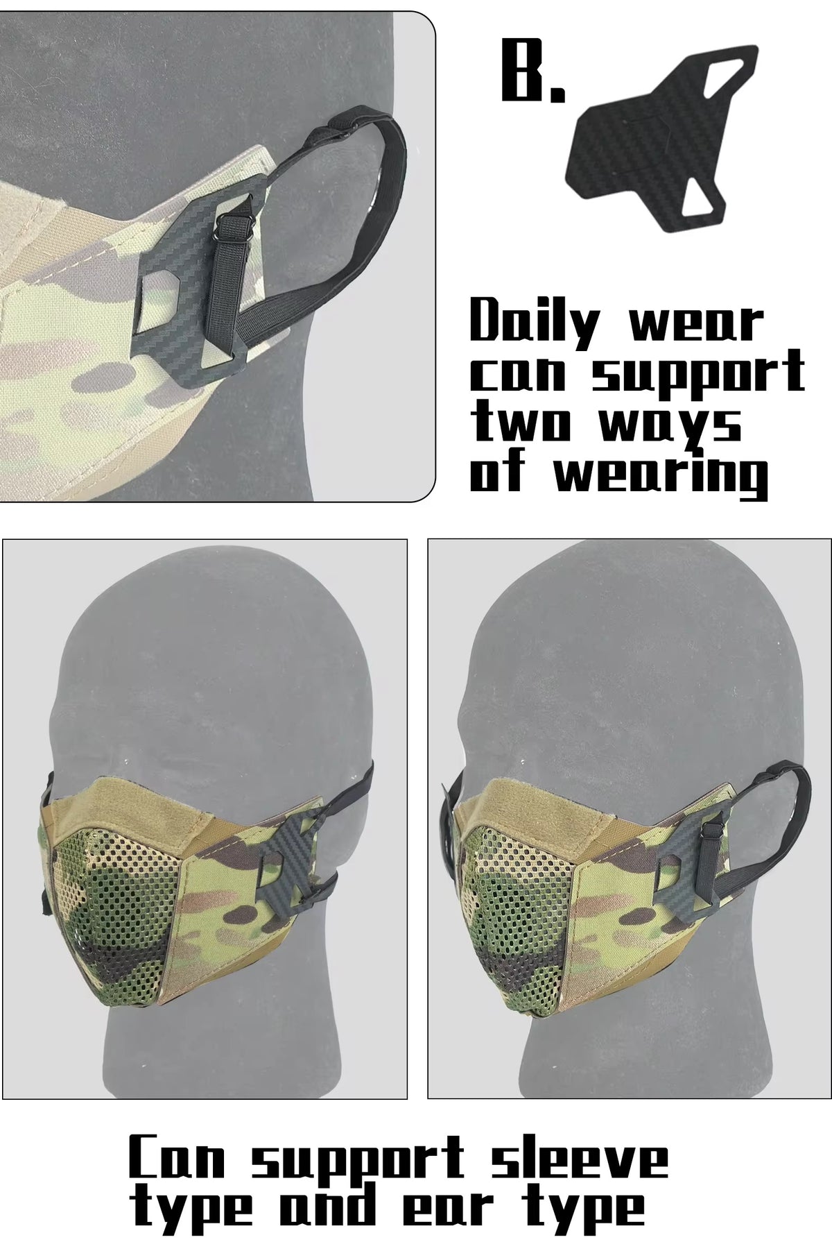 DMgear Face Shield Tactical Face Mask Laser Cut Version - APEXTAC GEAR