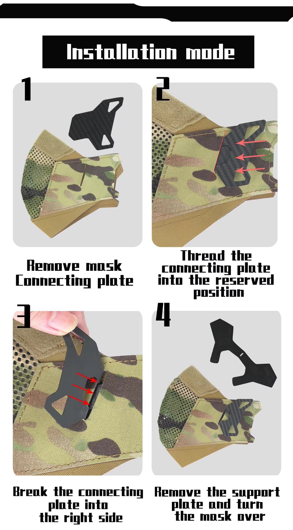 DMgear Face Shield Tactical Face Mask Laser Cut Version - APEXTAC GEAR