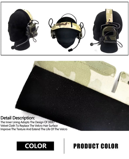 DMgear Light Weight Tactical Headset Headband Laser Cut Design - APEXTAC GEAR