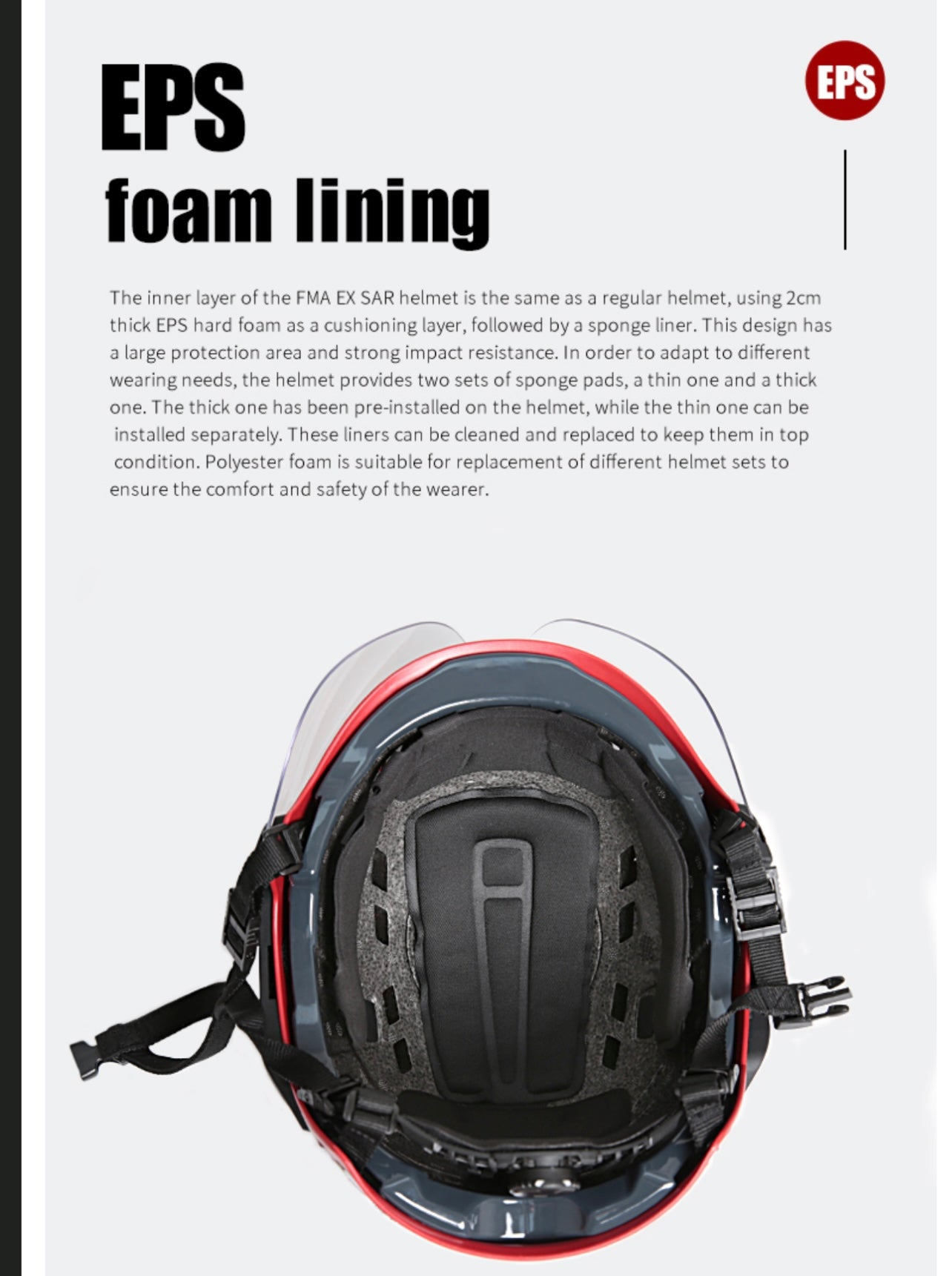 FMA EX SAR Helmet Recuse Training Outdoor Helmet with Visor - RED (TB1452) - APEXTAC GEAR
