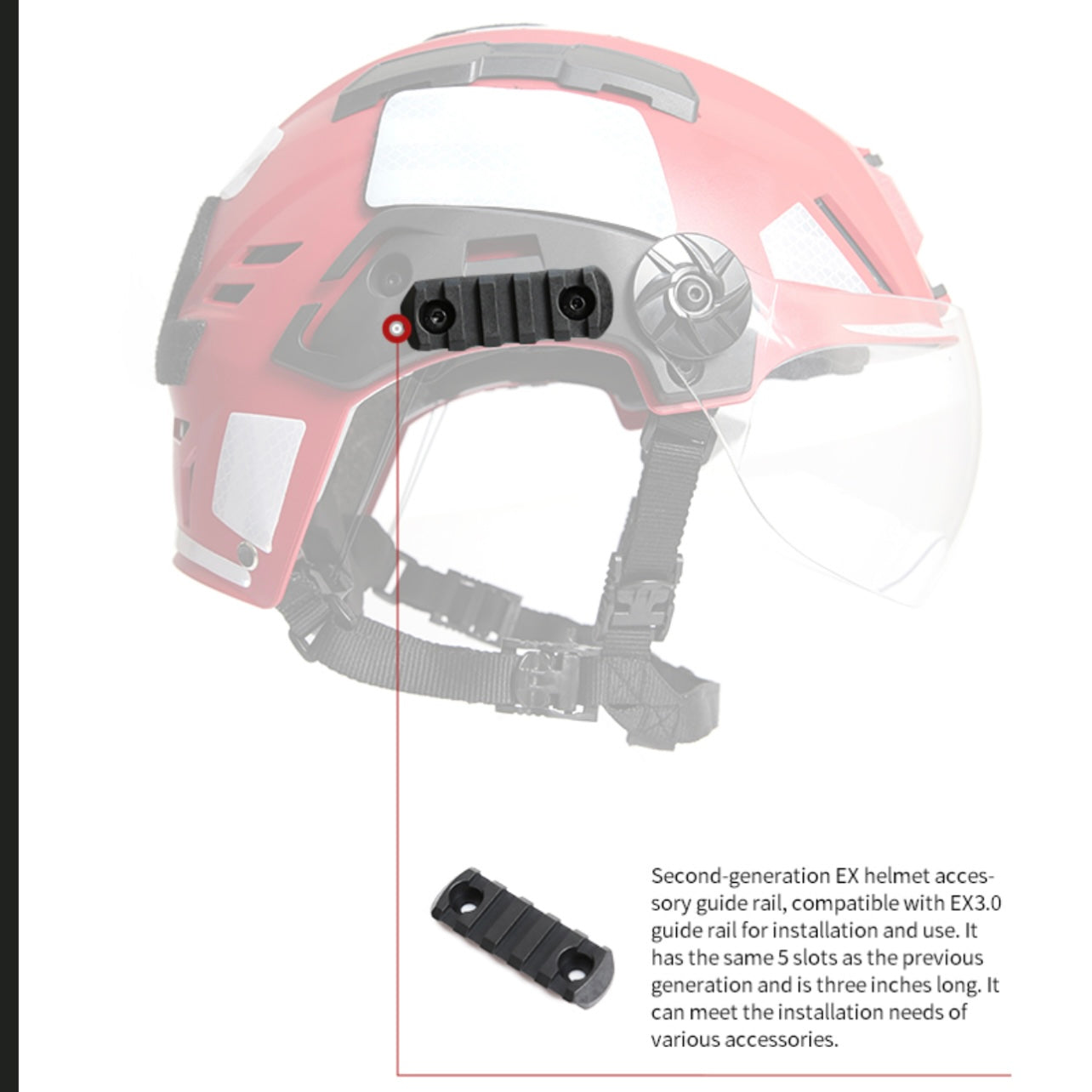 FMA EX SAR Helmet Recuse Training Outdoor Helmet with Visor - RED (TB1452) - APEXTAC GEAR
