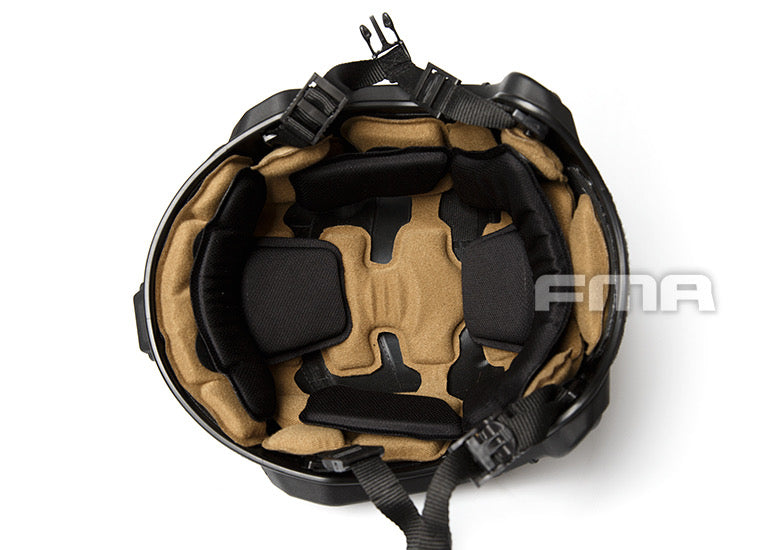 FMA MT FLX Protective Tactical Helmet Outdoor Training Paintball - BLACK - APEXTAC GEAR