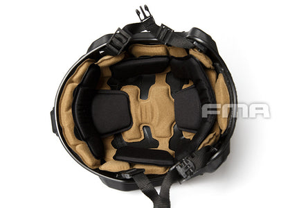 FMA MT FLX Protective Tactical Helmet Outdoor Training Paintball - BLACK - APEXTAC GEAR